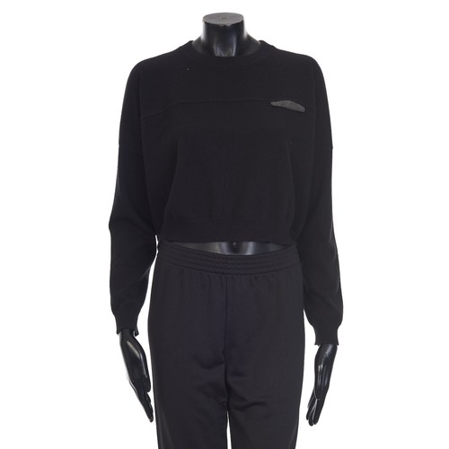 Maglione nero cropped - , brunello