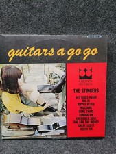 Vintage The Stingers Guitars A Go Go Vinyl LP Crown Records Mod Surf Rock 1960s
