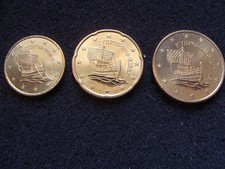 10, 20 und 50 Cent Kursmünzen