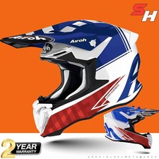 casco moto cross airoh twist 2.0 tech blu Nuovo Offerta!!! Taglia XS