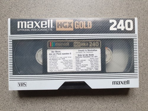 Maxell vhs video cassetta hgx - maxell,