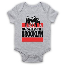 BEASTIES NO SLEEP TILL BROOKLYN TRIO HIP HOP NON UFFICIALE BABY GROW REGALO