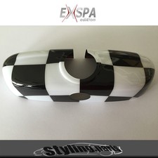 CALOTTA SPECCHIETTO RETROVISORE INTERNA BANDIERA A SCACCHI per MINI COOPER F56 F55 4 PORTE F57 Cabrio 