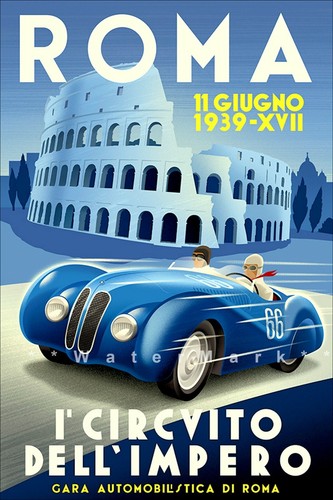 Roma italia 1939 corsa - roma,