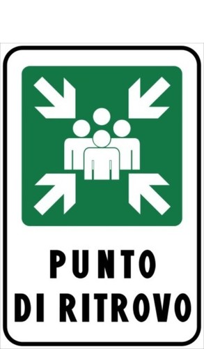 Cartello punto ritrovo - cartello,
