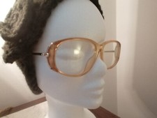 Rara montatura, autentico vintage, Dior. Ambra oro e bianco.