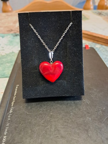 Collana con cuore rosso - con,