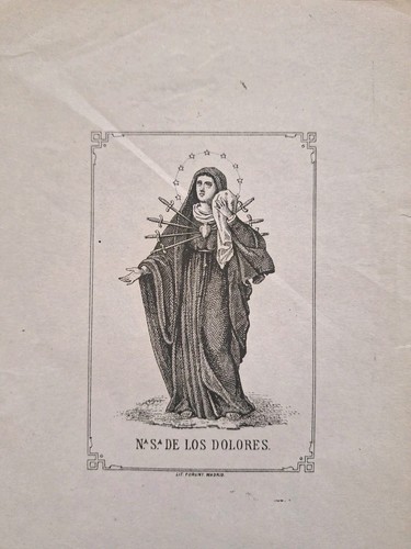 Madonna addolorata litografia - addolorata,