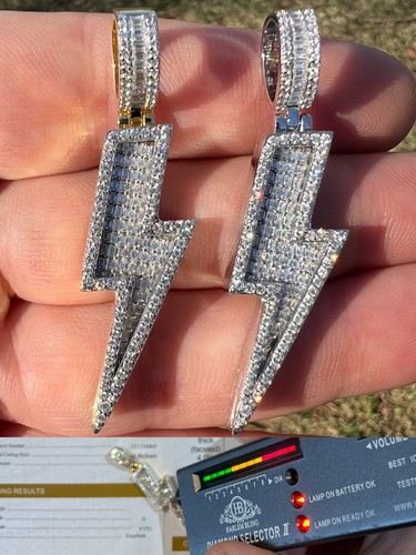 Moissanite vero argento oro - vero, argento/oro