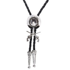 Cravatta bolo metallo argento
