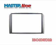 MASCHERINA AUTORADIO DUE DIN PER ALFA ROMEO 147 FINO AL 2006. COLORE SILVER.