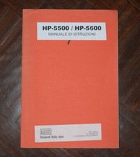 ROLAND HP-5500 HP-5600 Manuale di istruzioni - Manale d'Uso - ITALIANO