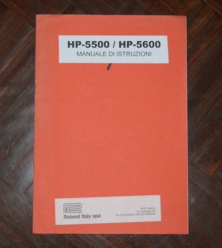 Roland 5500 5600 manuale - roland, hp-5600