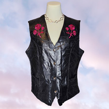 Gilet nero Diamond Plate biker