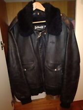 Schott  tg 50 USA (58-60 IT) Completo. Pelle nera