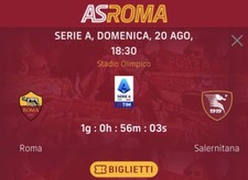 Biglietti Roma Salernitana 20/08/2023 CURVA NORD CENTRALE