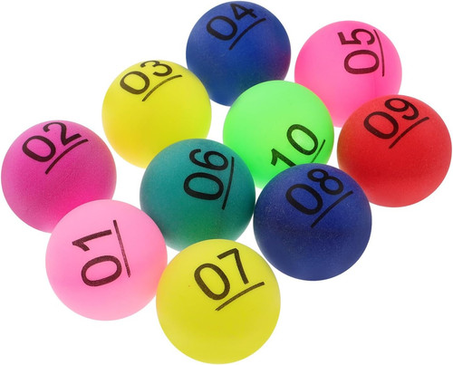 Palline plastica numerate - palline,