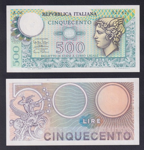 Banconota italia 500 - 500, lire
