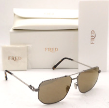 OCCHIALI DA SOLE FRED FG 40013U 06G ARGENTO CON LENTI POLARIZZATE MARRONI AUTENTICI 62-13
