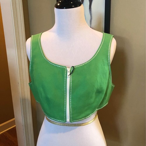 Crop top verde nuovo con