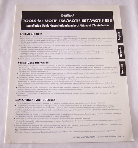 Yamaha tools per motif - tools,
