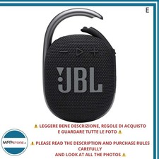 JBL CLIP 4 Speaker Bluetooth Portatile Nero – Moschettone Integrato IP67