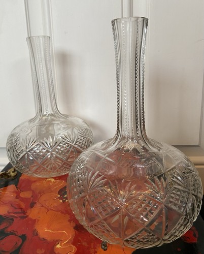 Coppia antichi decanter - coppia, in