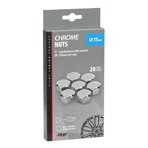 Copribulloni cromati 17mm set - cromati,