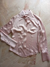 Camicia in raso di seta rosa Alexander Mc Queen