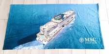 MSC SEAVIEW TELO PISCINA ASCIUGAMANO MICROFIBRA ORIGINALE CROCIERA 150x75cm MARE