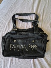 borsa nera denim con