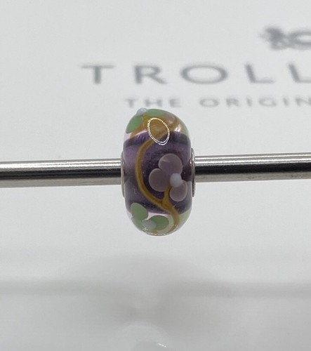 Trollbeads perlina fiori - perlina, viola