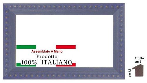 Cornice blu avio legno - blu,
