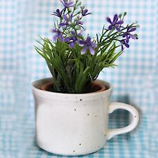 TAZZA VINTAGE SHABBY CHIC IN CERAMICA VASETTO ANNI 70  CACHE POT PORTAFIORI MUG