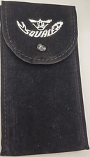 Sacchetto Velluto nero orologi Squale con pattina interna 7X13.5mm CON BOTTONE