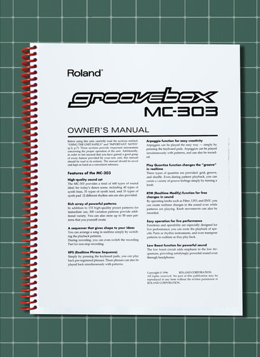 Roland 303 manuale - mc-303, —