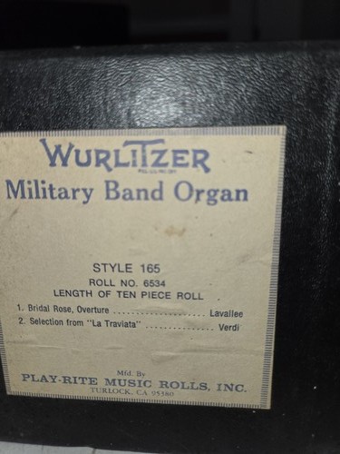 Wurlitzer 165 band - organ, roll