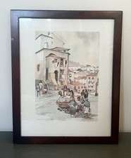 VINTAGE WATER COLOR PRINT BY