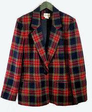Giacca blazer lana rosso a