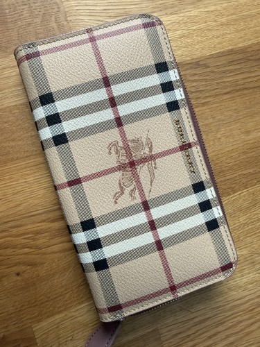 Portafoglio burberry check zip - portafoglio,