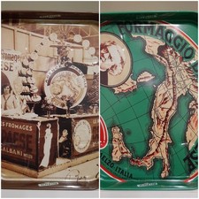 Set 2 vassoi "Galbani Bel Paese" anni '90, vintage