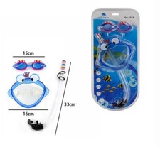 Set Sub Maschera Rana + Boccaglio Bambini Bimbi Nuoto Mare Estate dfh
