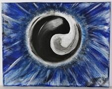 Dipinto Olio 14" Tela Astratto
