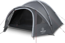 Scott Tenda Campeggio 4 Posti, Tenda Igloo Con Anticamera, Cabina Notte - Grigio