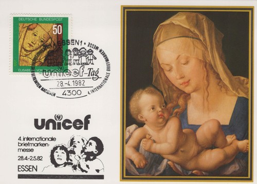 Cartolina artistica unicef - cartolina,