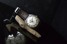 ZENITH STAINLESS STEEL SPORTO 28800 DATE CENTRAL SECONDS VINTAGE WATCH  UHR 34MM