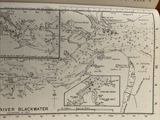 CARTA MARE / MAPPA NAUTICA VINTAGE 1971 - Fiume Acqua Nera - Da incorniciare?