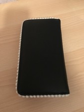 Portafoglio Donna Cerniera Nero Pon Pon Grande Multitasche Ragazza Pochette 