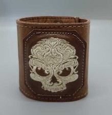 Bracciale In Pelle Con Teschio