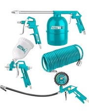 KIT ACCESSORI COMPRESSORE ARIA COMPRESSA CON AEROGRAFO Set 5 Pezzi - TOTAL